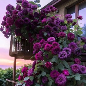 Роза Плетистая Плум Пэшн купить по цене от 610р. в интернет-магазине «Посадика» с доставкой почтой в в Карачаевске и по всей России – [изображение №1].